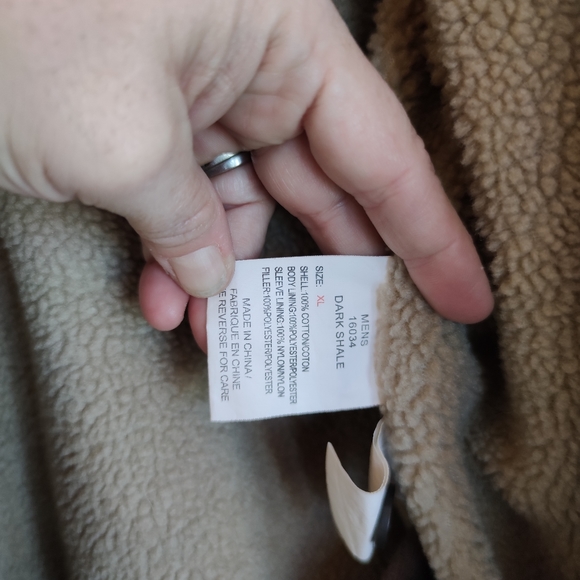 Woolrich 💙 Dorrington Twill Sherpa Lined Barn Trucker Jacket Dark Shale Coat XL - Picture 4 of 12